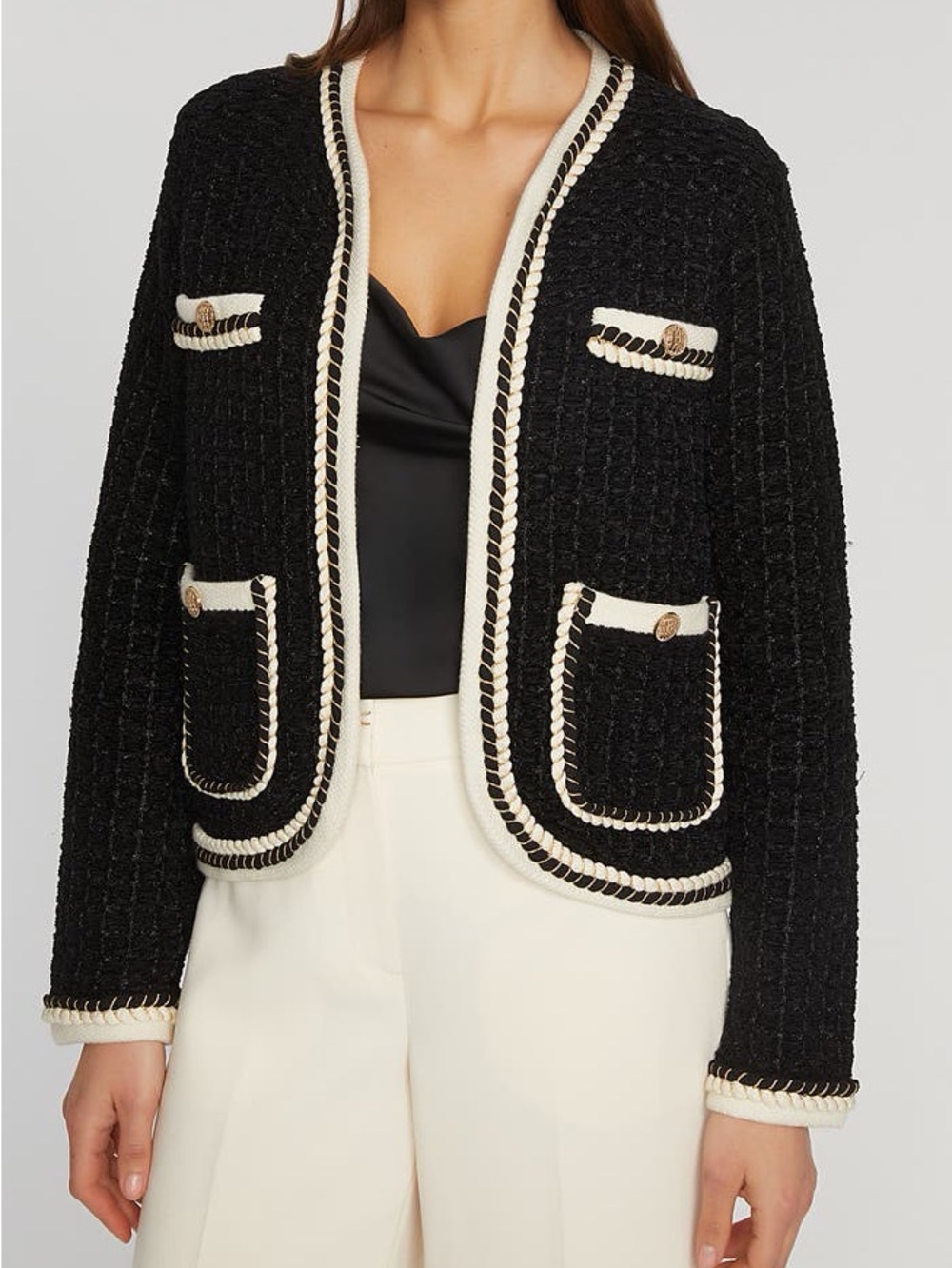 Elie Tahari Koka Wool-Blend Cardigan Size XL - Picture 4 of 16